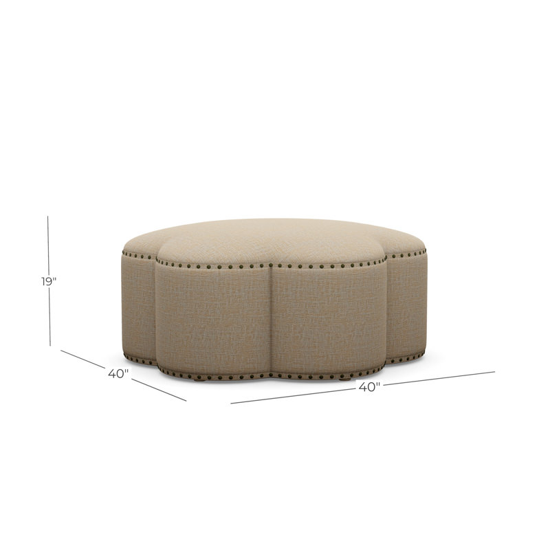 Kate 40" Ottoman, Churchill 351902, Antique Brass