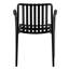 Stacking Patio Black Outdoor Garden Dining Chairs Armchair