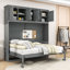 Lit escamotable multifonctionnel avec lattes et tablettes Arrabella-597979780-597979781