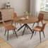 45.3"l Round Modern Kitchen Dining Table With 32.4"h Dining Chair