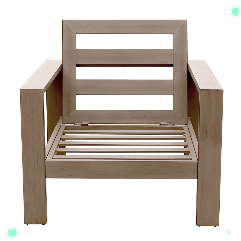 Méridienne d'extérieur en aluminium Lumie, Kaki, Kaki