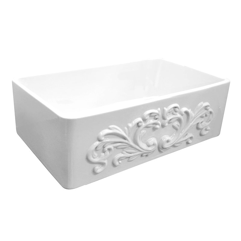 Vineyard 33'' L Single Bowl Fireclay Kitchen Sink, White