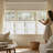 Linen Pinch Pleated Kitchen Curtains Tier Curtains Light Filtering Small Window Drapes for Kitchen-228792050-222622616