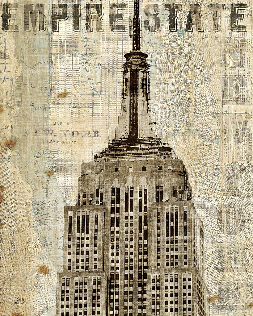 " Vintage NY Empire State Building " by Michael Mullan Clicart