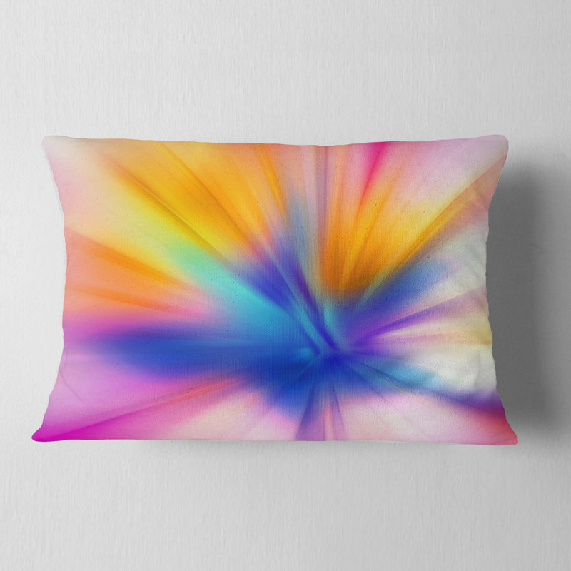 Rays of Speed - coussin imprimé abstrait jaune
