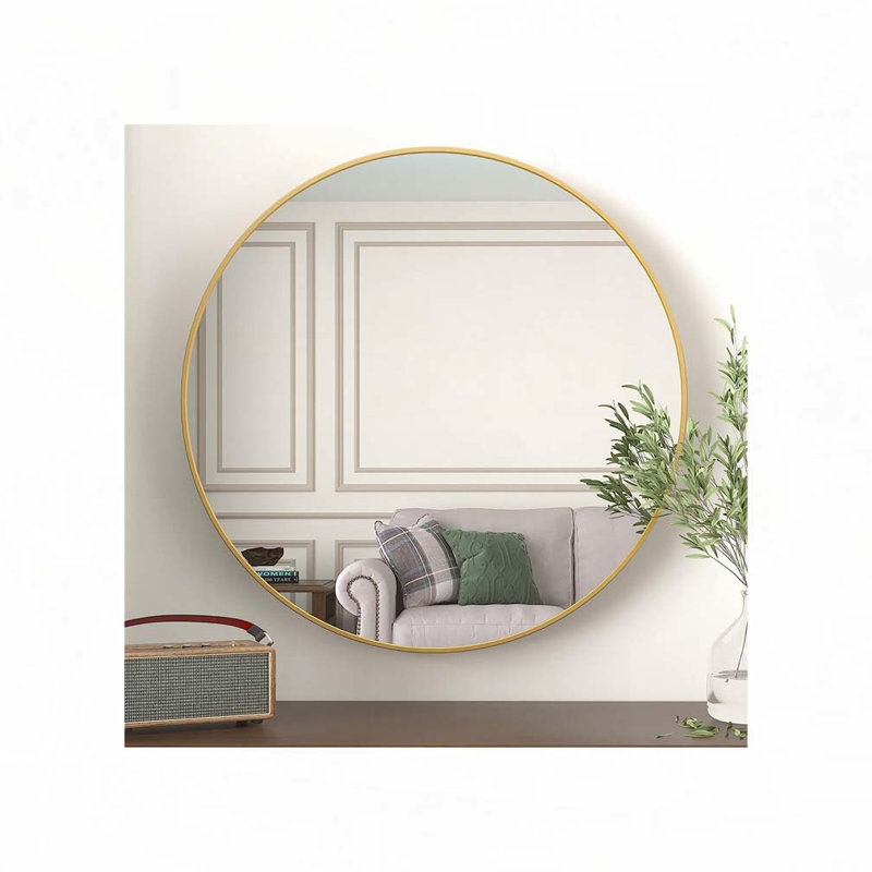 Miroir de salle de bain 39 po, Doré, 39 po x 39 po