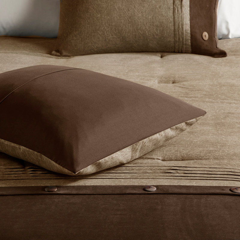 7 Piece Faux Suede Comforter Set