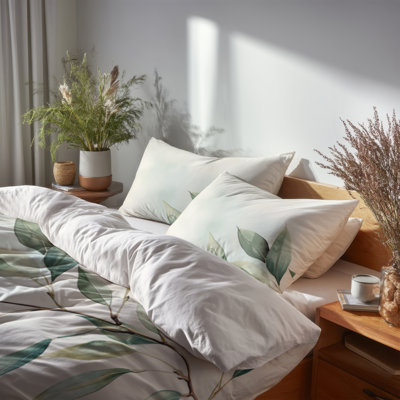 Herbarium Leaf Branch Duvet Cover - Cottage Bedding Set