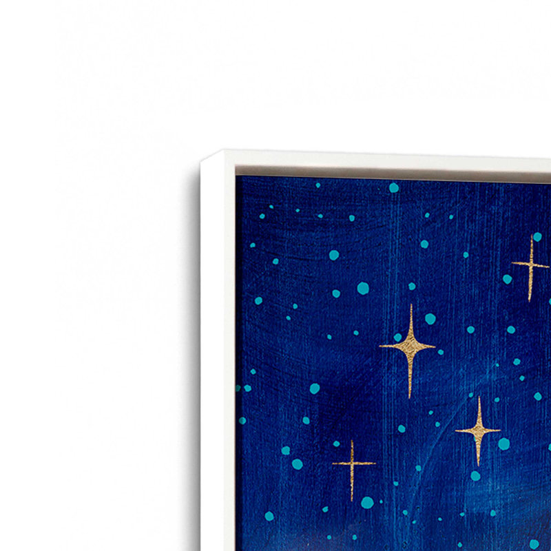 Night Sky Nativité Scène II, impression sur cadre, Cadre blanc, H 16,75 po x l 16,75 po x P 1,75 po