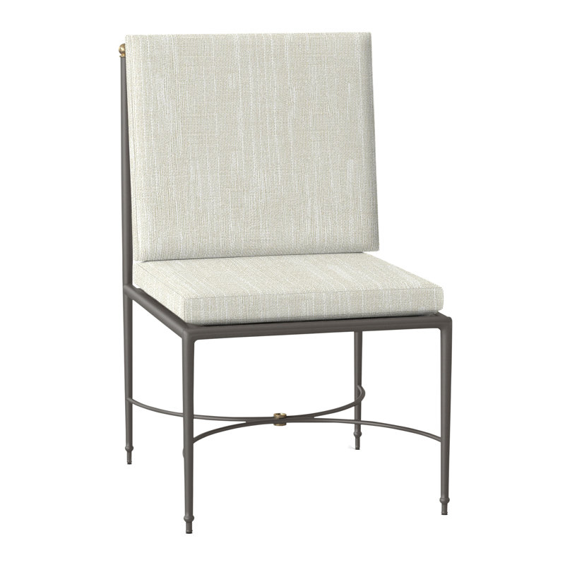 Chaise d'appoint en aluminium Roma, Pas de soudure, Rollo crème