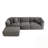 L-Shape Sectional Sofa With 3 Throw Pillows-1481788717
