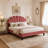 Tayveion Upholstered Platform Bed with Floral Velvet Headboard-684850047-684850046-717470297