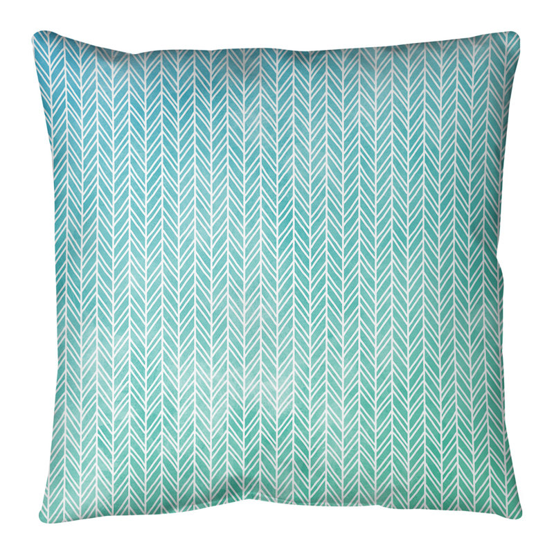 Oreiller de sol Katelyn Elizabeth, 28 po x 28 po, Bleu / vert