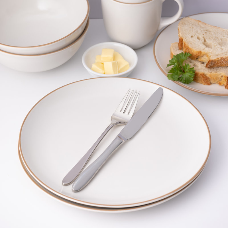 Mason Cash Classic Collection 12 Piece Dinnerware Set, Service for 4, Cream