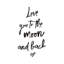 «Love You to the Moon and Back», reproduction d'art textuel sur toile-27975307
