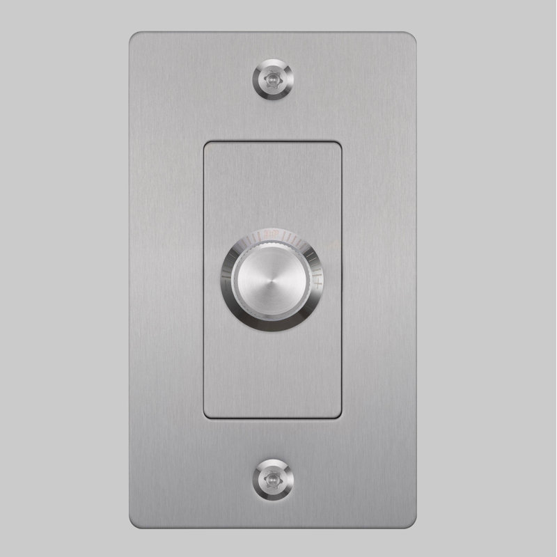 2G Dimmer / LED / Linear / Without Logo, 1 Gang, Steel