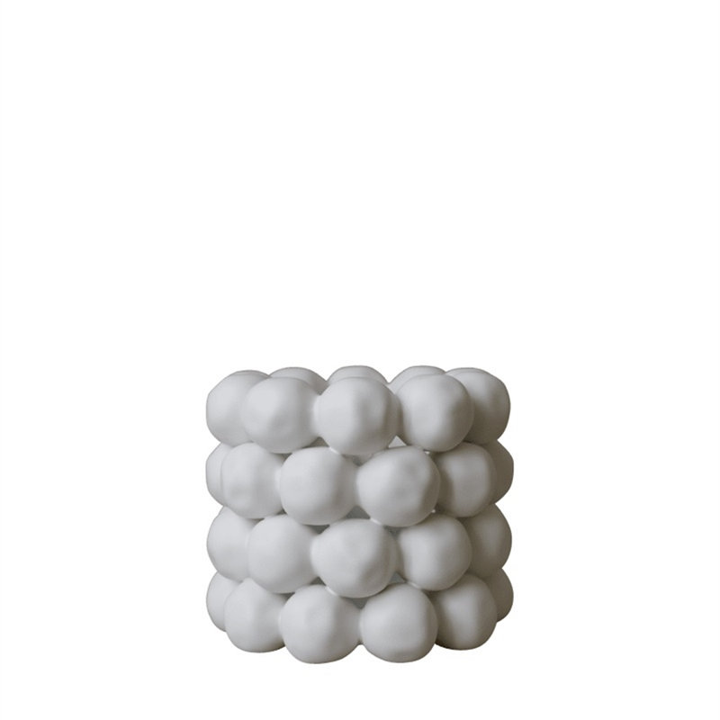 Vase de table en grès, Blanc