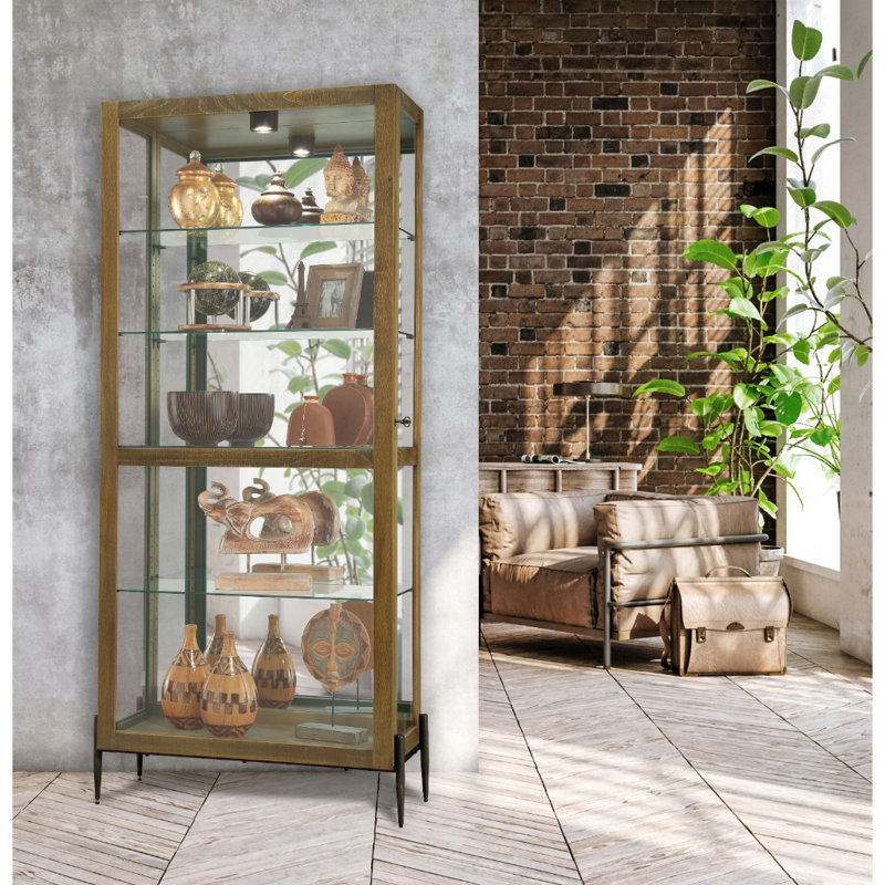 Ansel Lighted Curio Cabinet