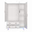 Armoire 3 portes 71 "avec lumières DEL, tringle, tiroirs et tablettes-1727507832