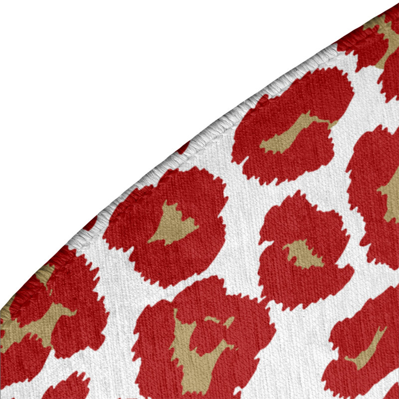 Animal Print Indoor Rug, Round 5'