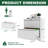 2 Drawer Lateral File Cabinet With Lock, Metal Lateral Filing Cabinet For Home Office, Steel Wide Horizontal Filing Cabinets For Letter/Legal/A4/F4 Hanging Files (White)-120691112
