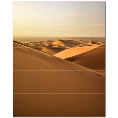 Desert Photo 8'' x 8'' Satin Ceramic Decorative Mural