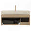 Meuble-lavabo flottant 36 po avec tiroir et porte avec 1 trou de robinet pré-percé, blanc pré-assemblé-133954798-133954799