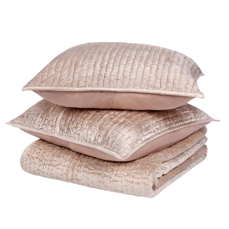 Velvet Quilt, Bliss Pink, King Quilt