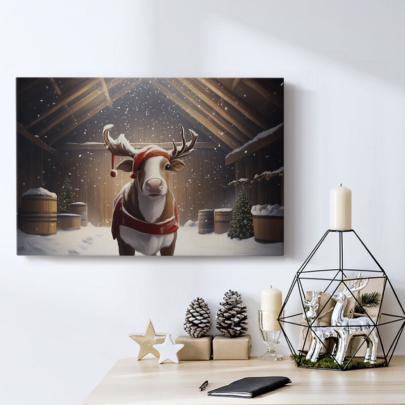 Art des Fêtes de Noël - Toile tendue avec châssis - Série 3-CIV, H 12 po x l 18 po