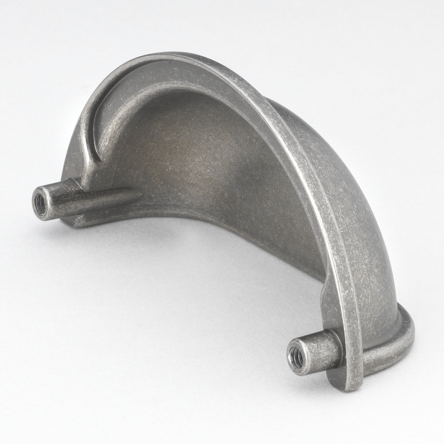 Classic Cup Bin Cabinet Pull, Weathered Nickel