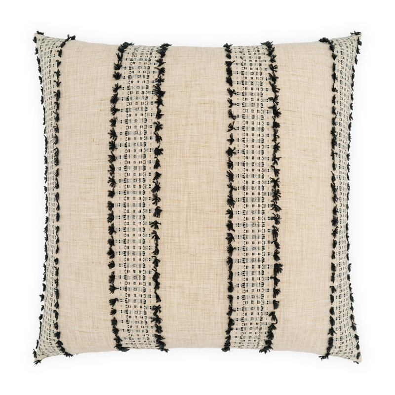 Espira Square Pillow Cover & Insert, Ebony, Square 22"