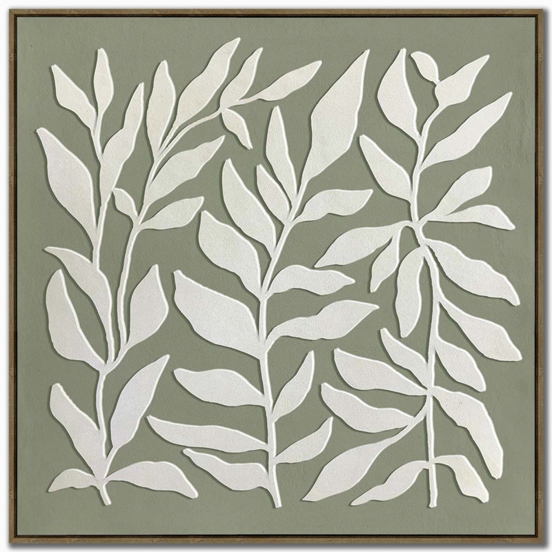 «Leafy Silhouettes», art mural sur toile