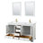 Deborah 60'' Double Bathroom Vanity with Marble Top-23113239-97736226