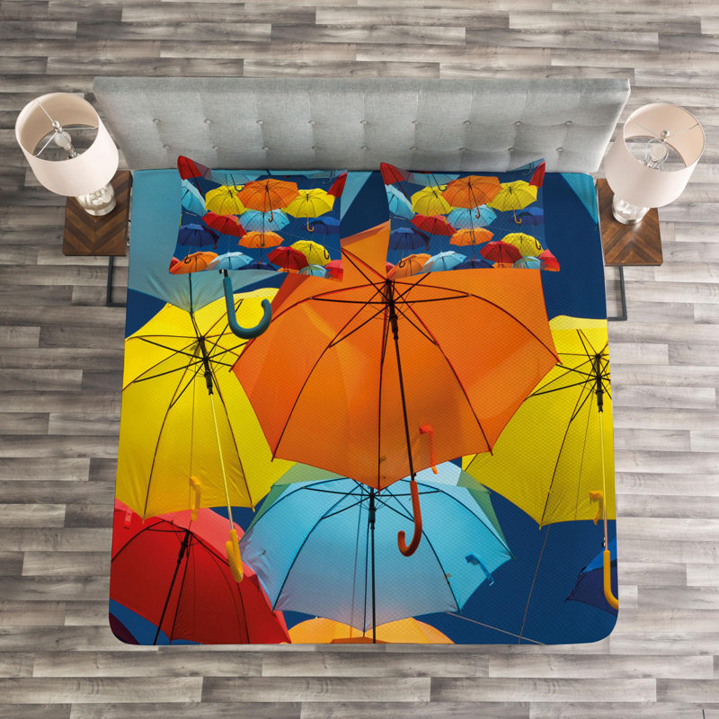 Modern & Contemporary Polyester Coverlet, Queen Coverlet + 2 Shams