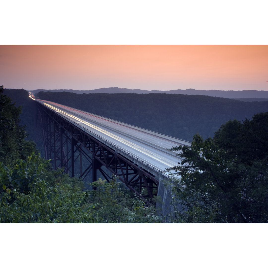 New River Gorge Bridge von Benkrut - Kunstdrucke auf Leinwand