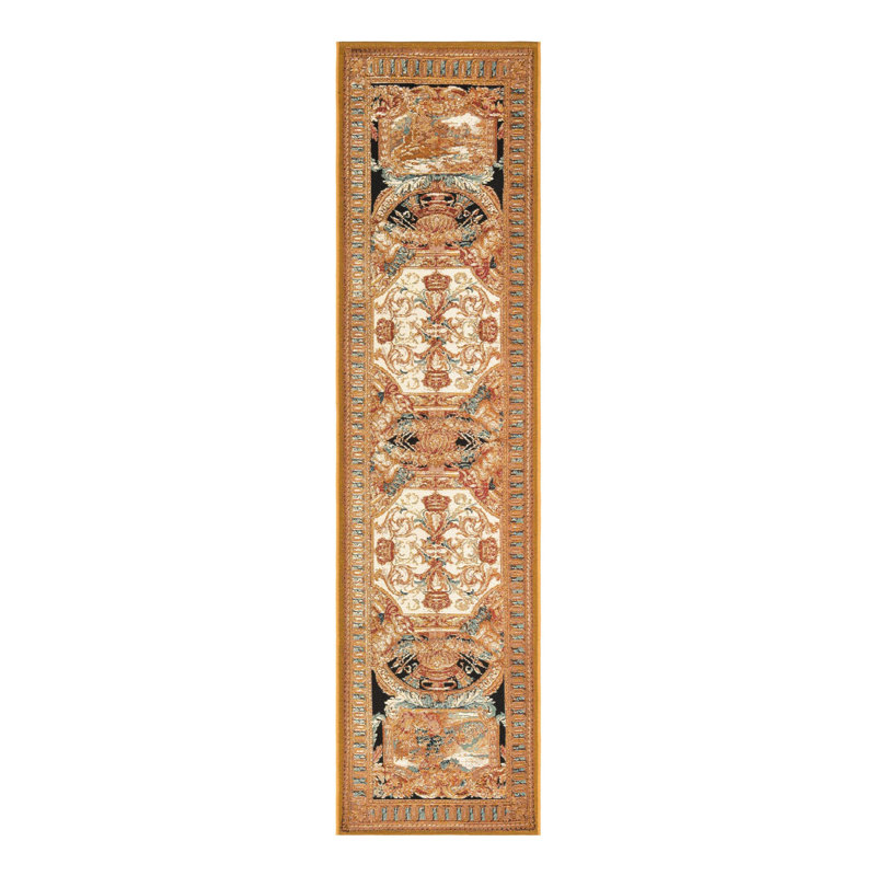 Indoor/Outdoor Traditional Area Rug, Runner 2' x 8'