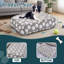 Housse pour lit 44 x 35 x 6 po lavable et imperméable pour animal de compagnie, housse de remplacement ajustée en velours moelleux réutilisable seulement pour matelas pour chien