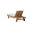 Vitti 65cm Long Reclining Teak Sun Lounger with Cushions