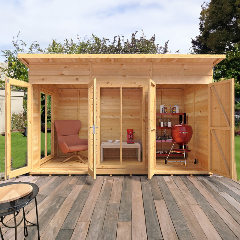 Lela 12 x 6 ft Summerhouse with Storage Shed