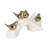 Kitchen Decor and Home Decor Sculpture Figurine – Porcelain Bird Statue with White Branch Base and Decorations for Living Room – Decorative Objects Accent for Shelf, Mantel, or Table – 14", White & Gold