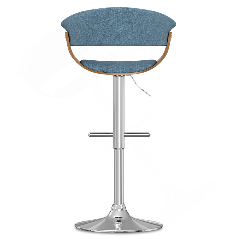 Sheldon - Tabouret de bar pivotant réglable - Bleu denim