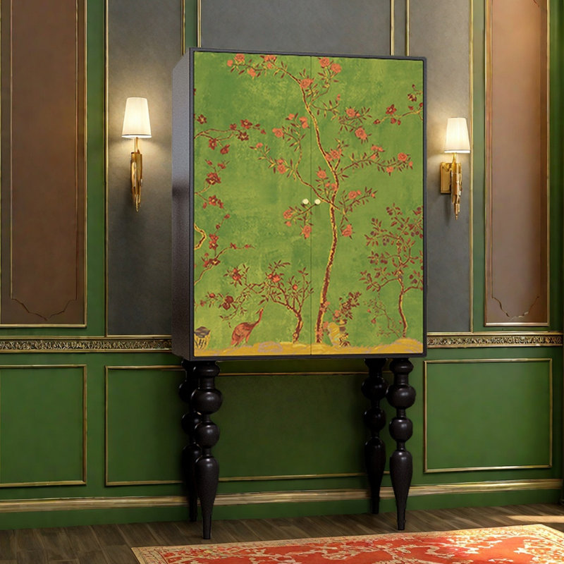 Multi-functional double-door accent cabinet