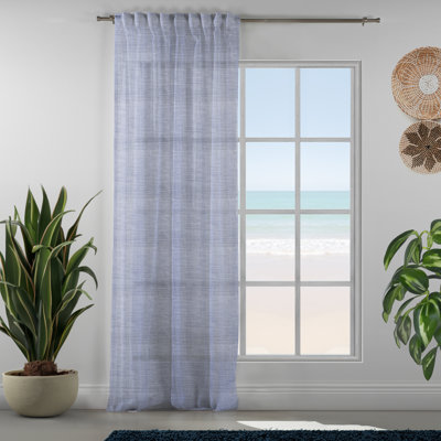 Linen Sheer Single Curtain Panel