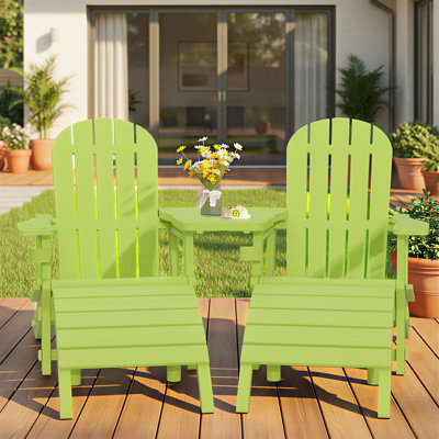 2-Piece Outdoor Adirondack Chair Set