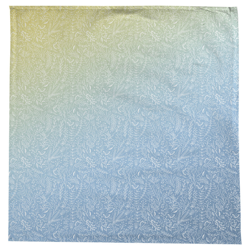 Leffel Ditsy Floral Pattern Tablecloth, Yellow/Blue