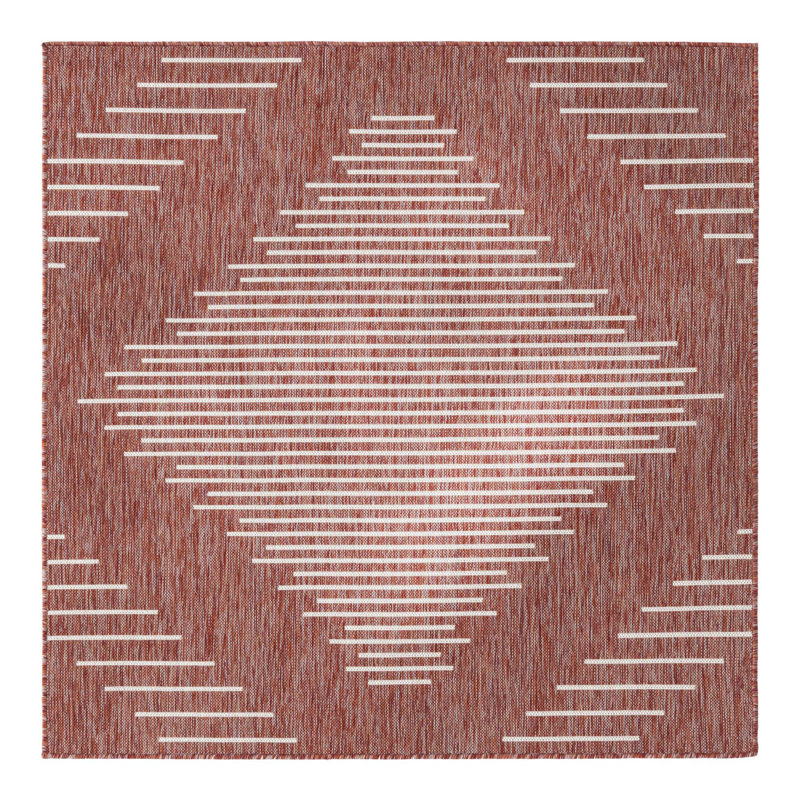 Striped Indoor / Outdoor Rug, Square 5'3"