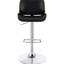 Chaise de bar moderne avec fonction de levage au gaz et noir, rehausse la polyvalence du tabouret avec rembourrage en mousse, base et espaces de cuisine