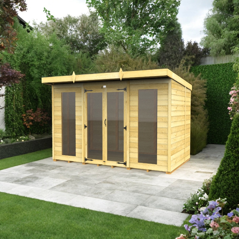10ft x 5ft Pent Summer House (Full Height Window)