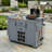 60.2"W Outdoor Kitchen Island with Wheels and Stainless Steel Top-2023604925