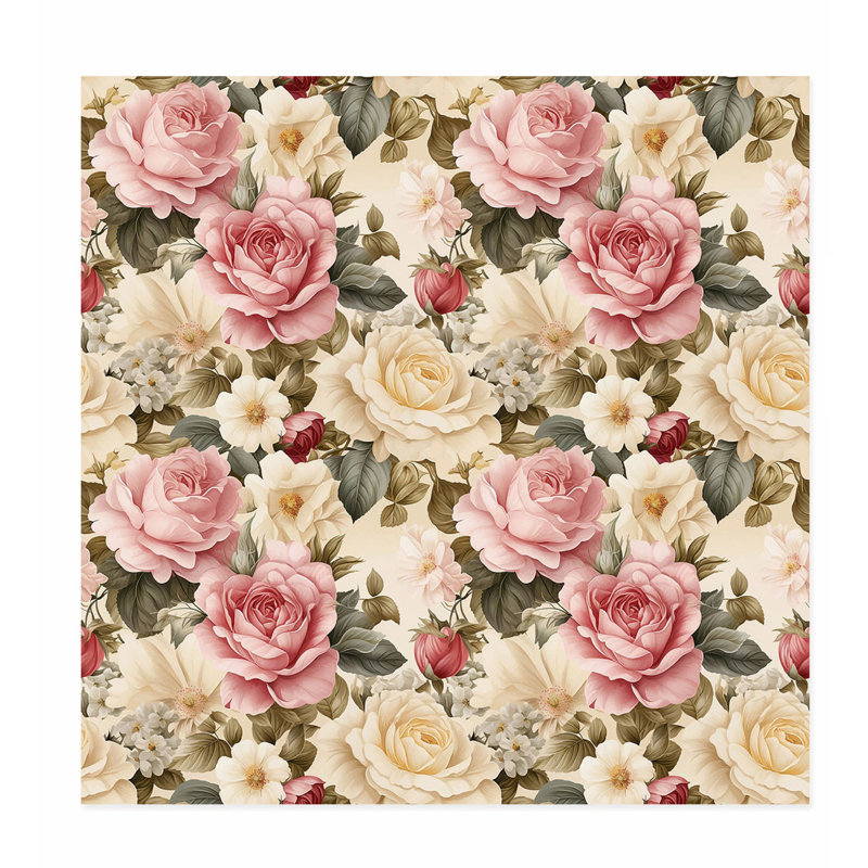 Winston Porter Floral Flower Pattern II Unframed Art Print | Wayfair